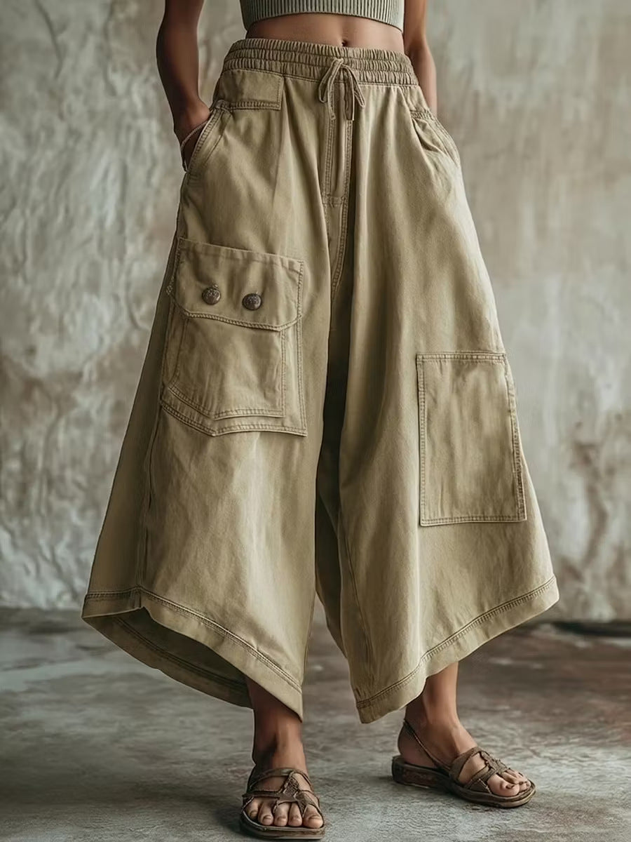 Cross-Border Casual Loose-Fit Retro Pants Vorderansicht